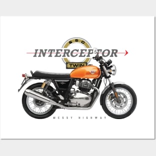 Royal Enfield Interceptor 650 18 orange, sl Posters and Art